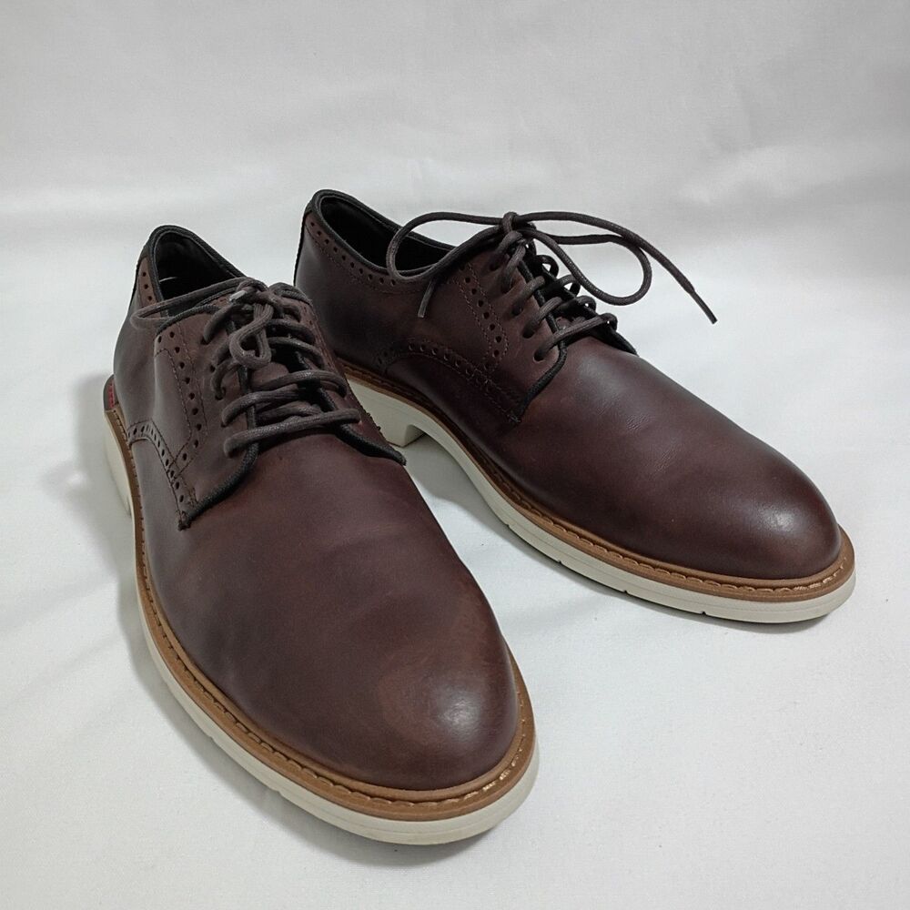 Cole Haan Shoes Mens 9.5 Brown Leather Grand 360 Derby Oxford Dress Comfort EUC